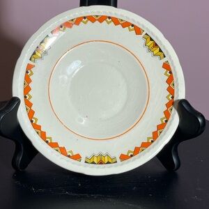 Vintage Saucer with Geometric Pattern 5.5-6”  swinnertons majestic vellum